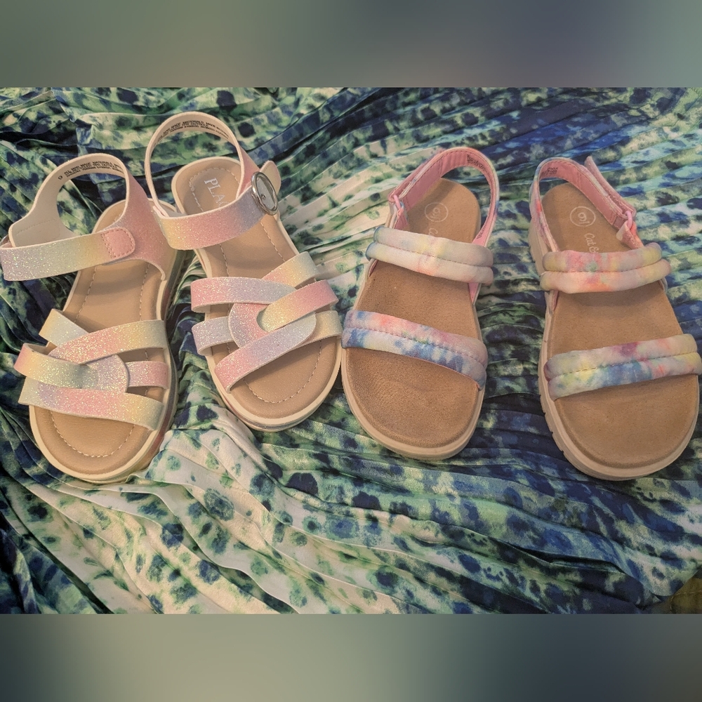 Children's Place And Cat & Jack Rainbow Sandals